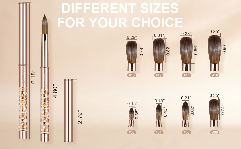 Amazon com Acrylic Nail Brush Size 10 KEMEISI 100 Pure Kolinsky Nail