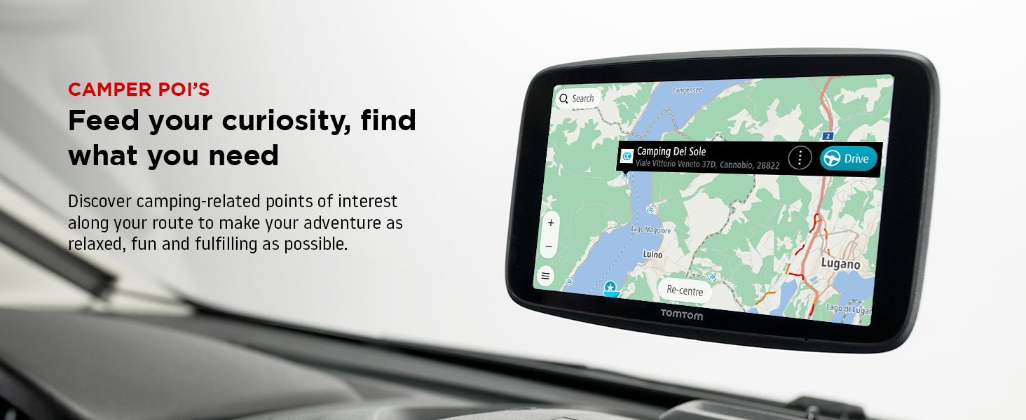 TomTom Sat Nav GO Camper Max 7" HD screen with Campervan and Caravan