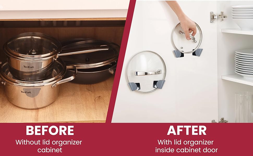 Noorla Pot Lid Organizer for Door Set of 4 Pairs