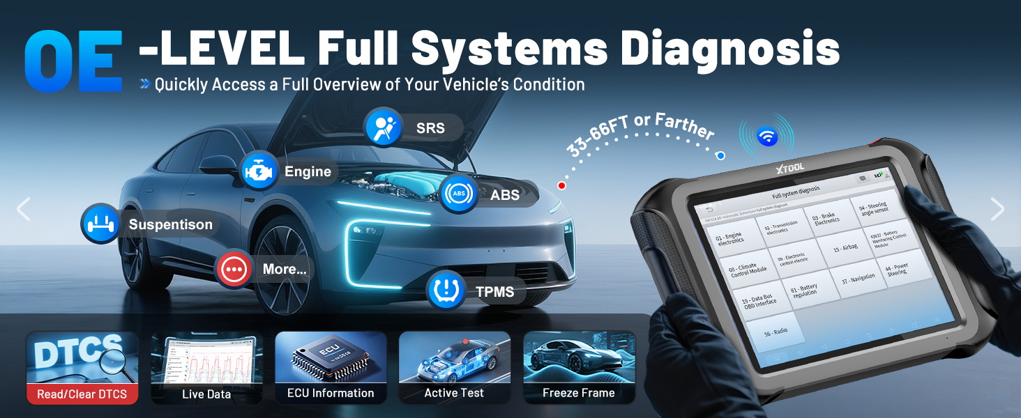 x100 max all systems obd 2 scanner diagnostic tool
