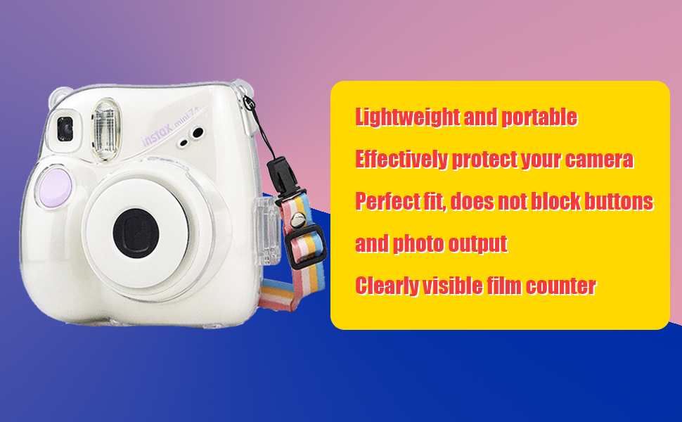 Ngaantyun Clear Camera Case with Film Pocket for Fujifilm