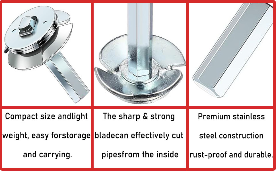 3Pcs PVC Pipe Reamer, PVC Fitting Saver Tool Fits 1/2 Variable Speed