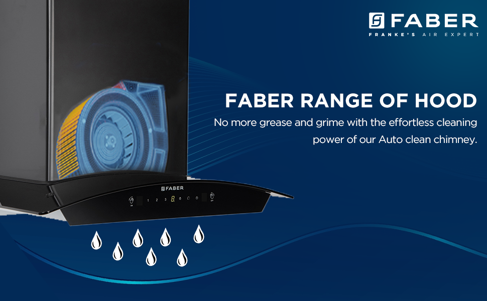 Faber 60cm 1200m3/hr Autoclean Chimney Filterless12Yr Warranty On