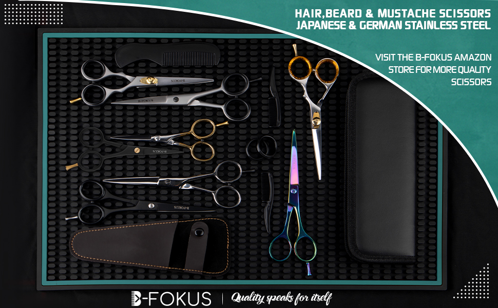BFOKUS Versatile Beard and Mustache Scissors, 5Inch