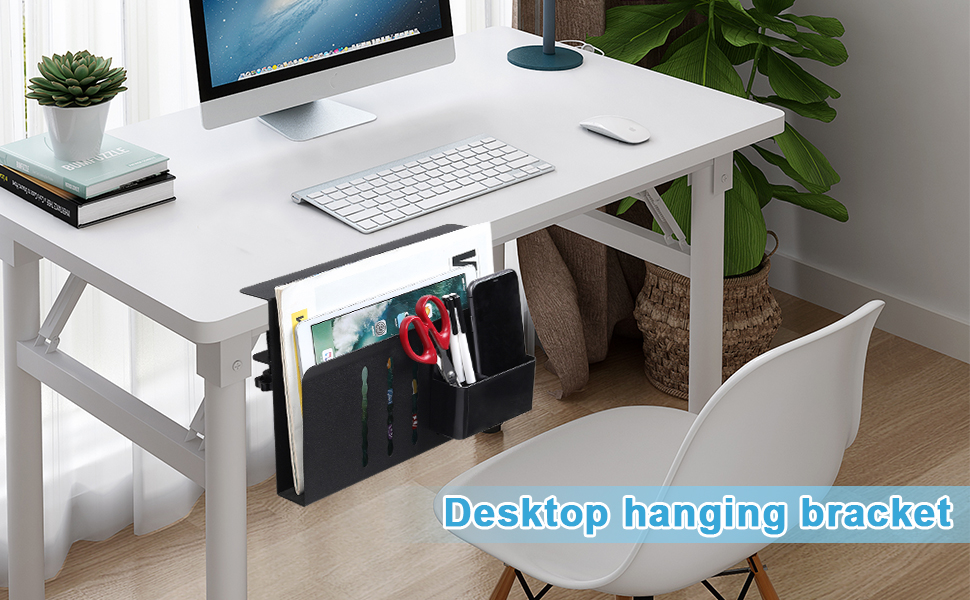 Under Desk Storage, Desk Organiser with Pen Holder, No Drill