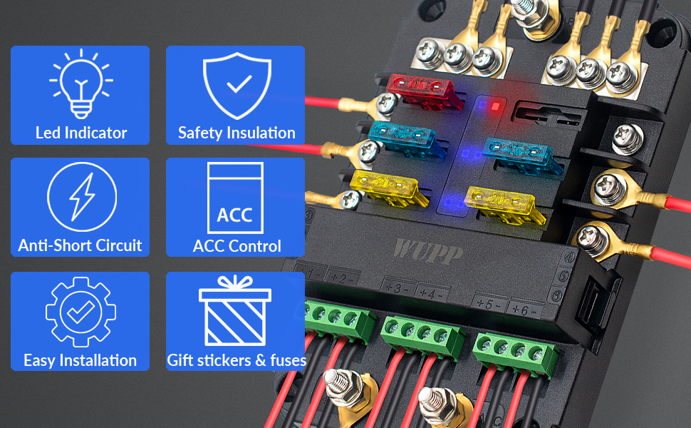 wupp fuse block with relay