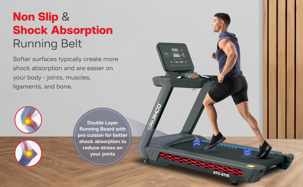 STC-5775 (5.5 Hp Ac Motor) Automatic Motorized Walking and Running Treadmill for Commercial Home Use