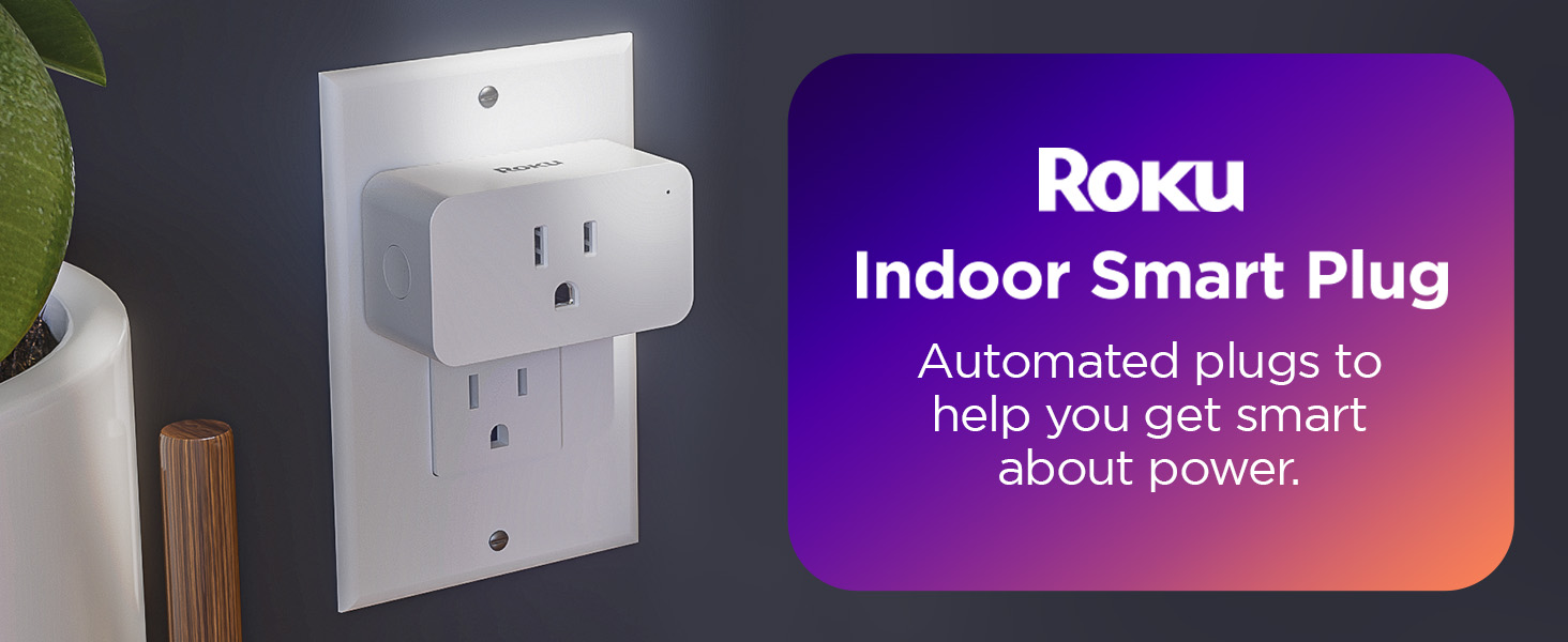 Roku Smart Home Indoor Smart Plug, 2Pack WiFi Smart Plugs Works with