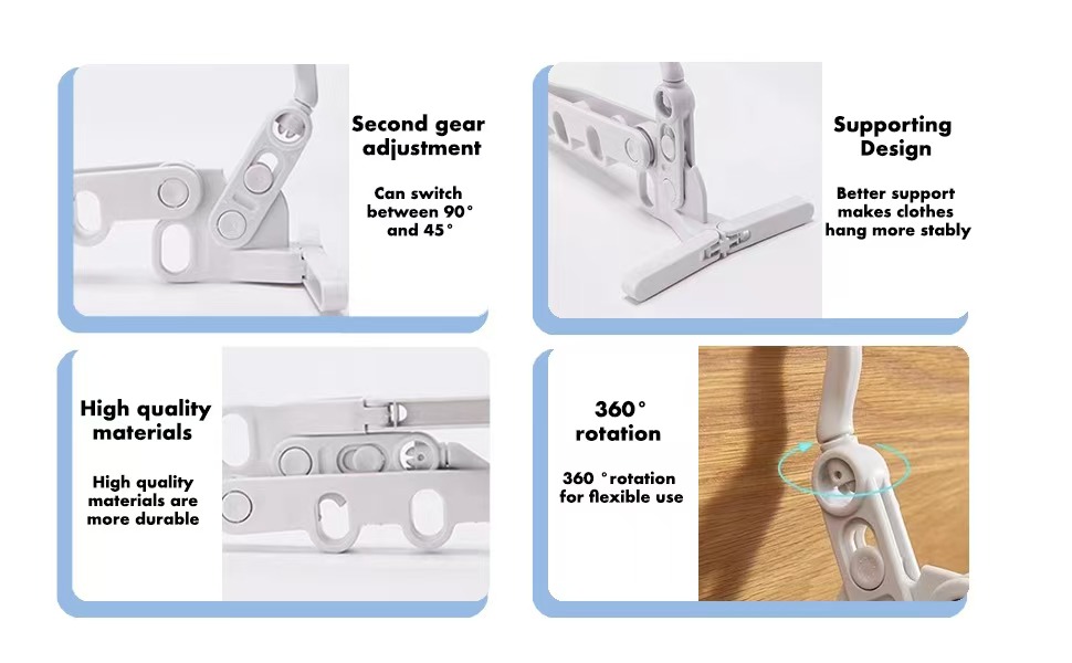 Feoqibu 12 Pieces Portable Clothes Rack Set, Travel Clothes