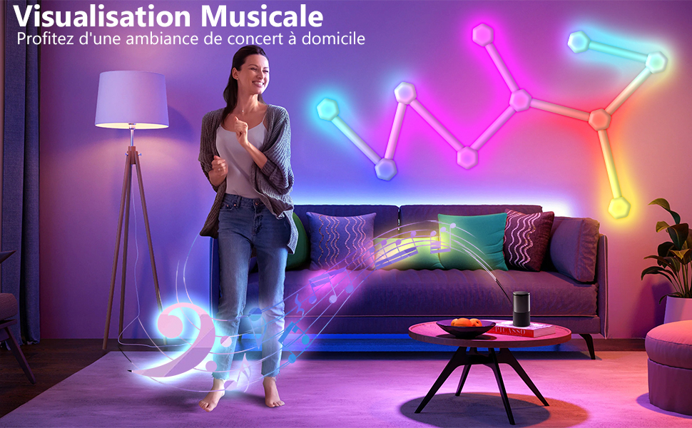 Led Murale Gaming, Barre Led Rgbic 3D Deco Gaming Applique Murale Led  Intelligentes, Lampe Setup Gaming Fonctionne Avec Alexa[H392] - Cdiscount  Maison