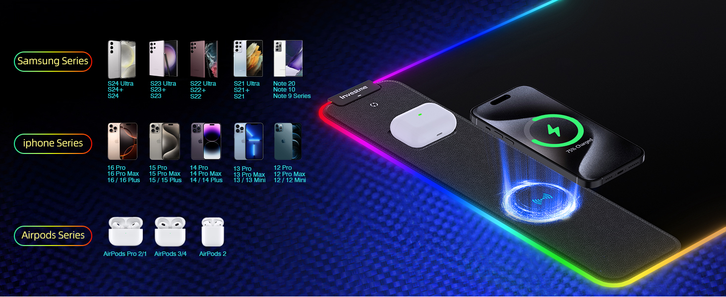 mouse pad with wireless charger
