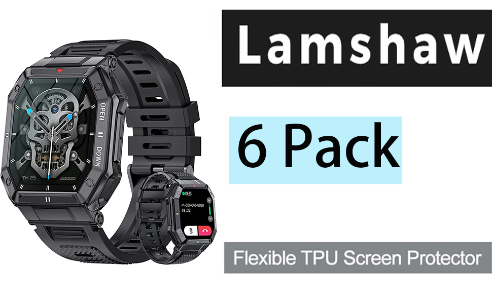 Sahouden Compatible with LIGE Smart watch Screen Protector,Premium High