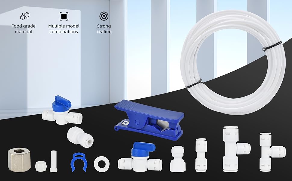 Refrigerator Water Line Kit, CNAODUN Ice Maker Water Line