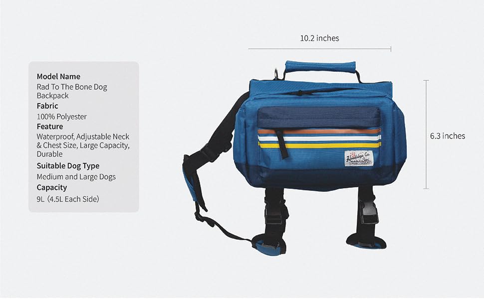 howlidays co. rad to the bone dog backpack product description