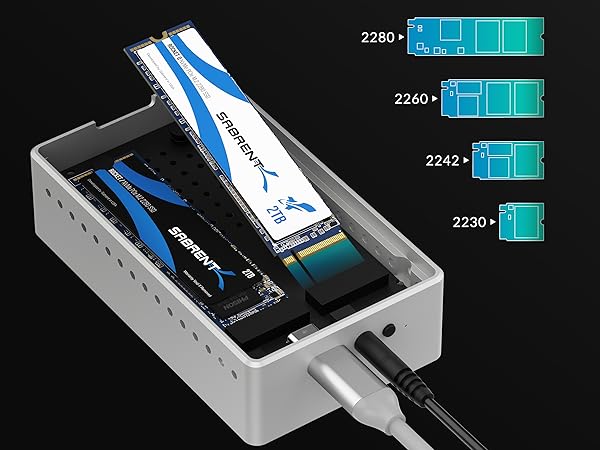 M.2 NVMe Dual Bay Enclosure EC-SSD2