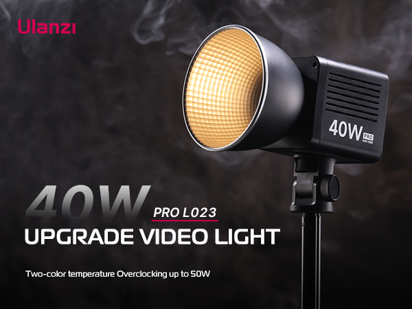 Ulanzi 40W PRO COB撮影用ライト LEDビデオライト 2500K Amazon.com : ULANZI 40W Pro Portable LED Video Light with DC