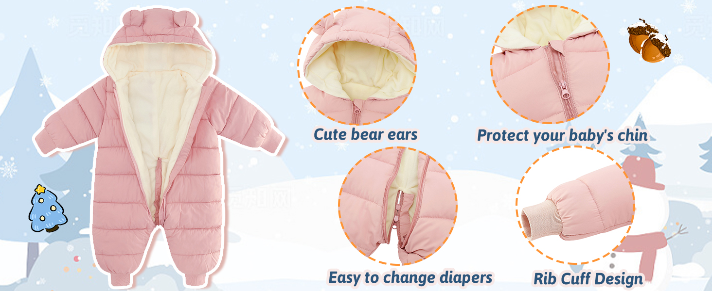 baby infant  snowsuit winter coat clothes
