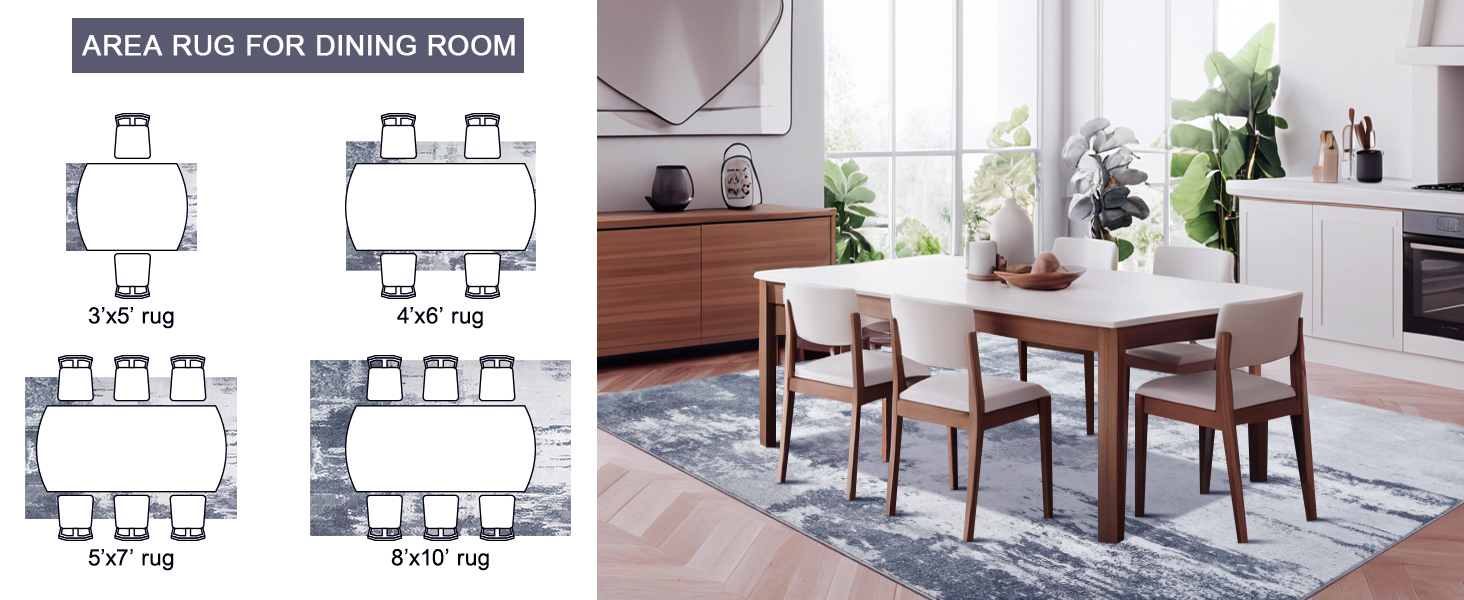 YJ.GWL Washable Area Rug 8x10, Modern Abstract Living Room