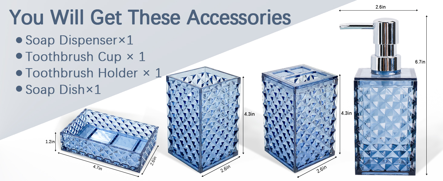 bath accessories set