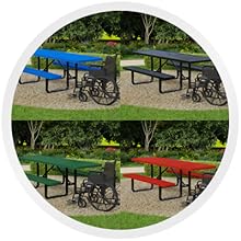 big kids park powder coated ft large benches 6&#39; life time seating cafeteria mesa durabil restaraunt