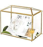 Glass display box with gold metal frame, containing paper documents, shown with decorative leaf accents.