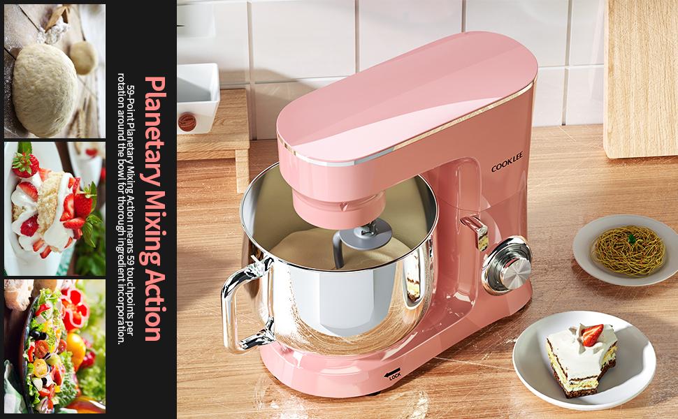 COOKLEE Stand Mixer, 9.5 Qt. 660W 10Speed Electric Kitchen