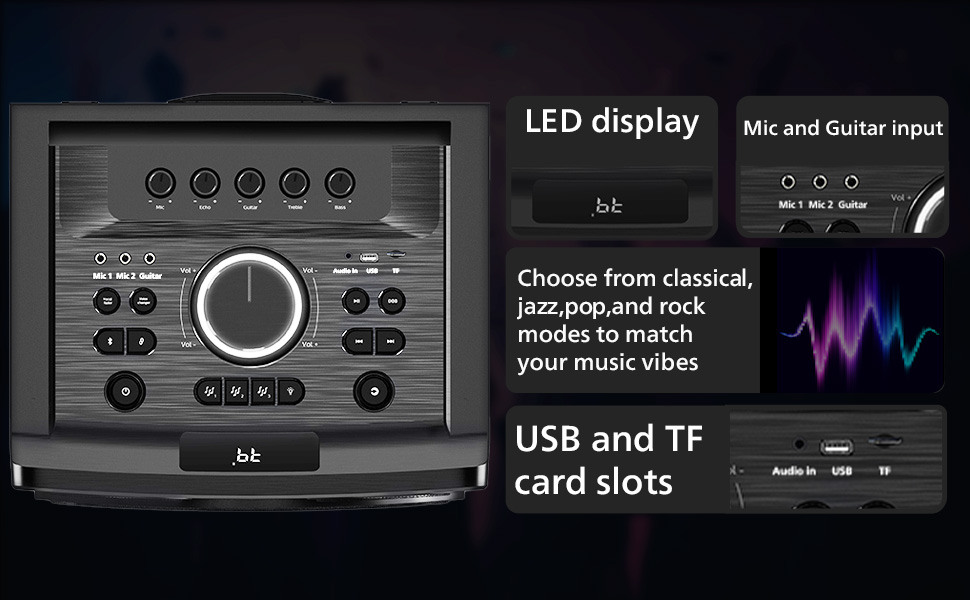 Speaker with LED light