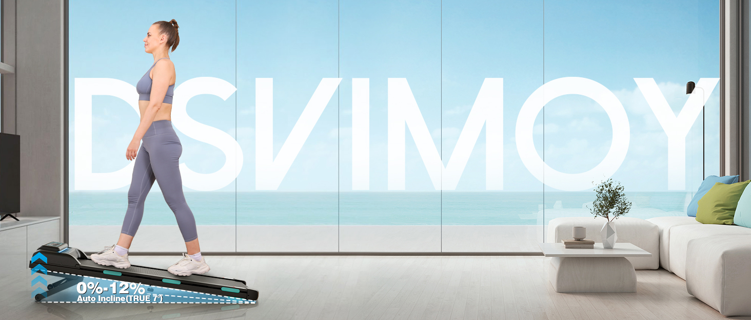 walking pad treadmill with auto incline