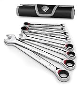 ironcube Ratcheting Combination Wrench Setwith Carrying Bag (8-Piece SAE)