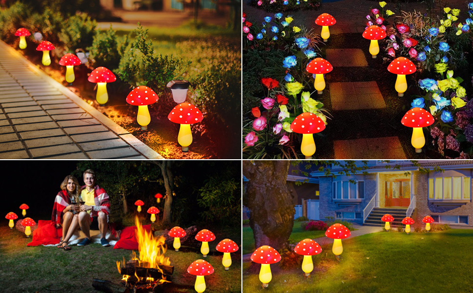 red garden decorations