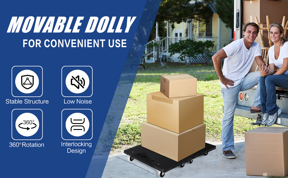 okkoCoin Furniture Dolly, Moving Dolly Furniture Mover 4