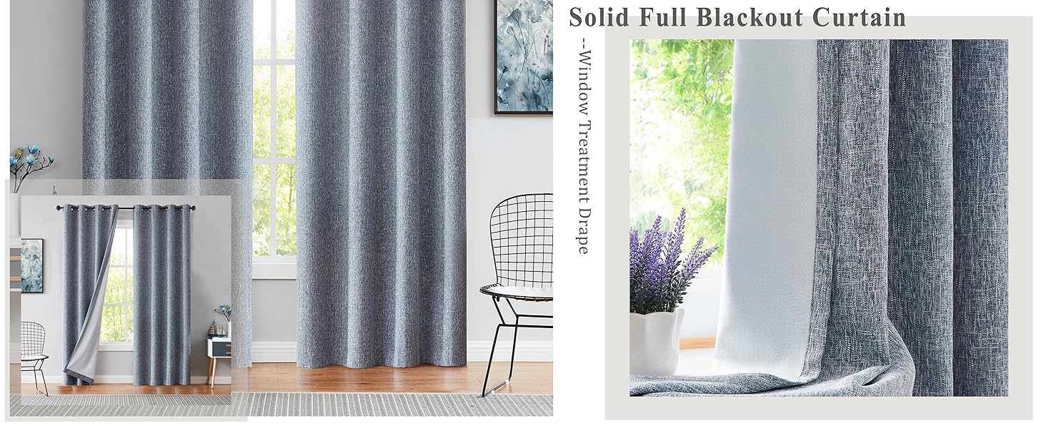 solid blackout curtain