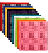 ZEAYEA 12 Pack Classic Baseplates, 10 x 10 Inch Building Base Plates for Kids, Compatible with Mo...