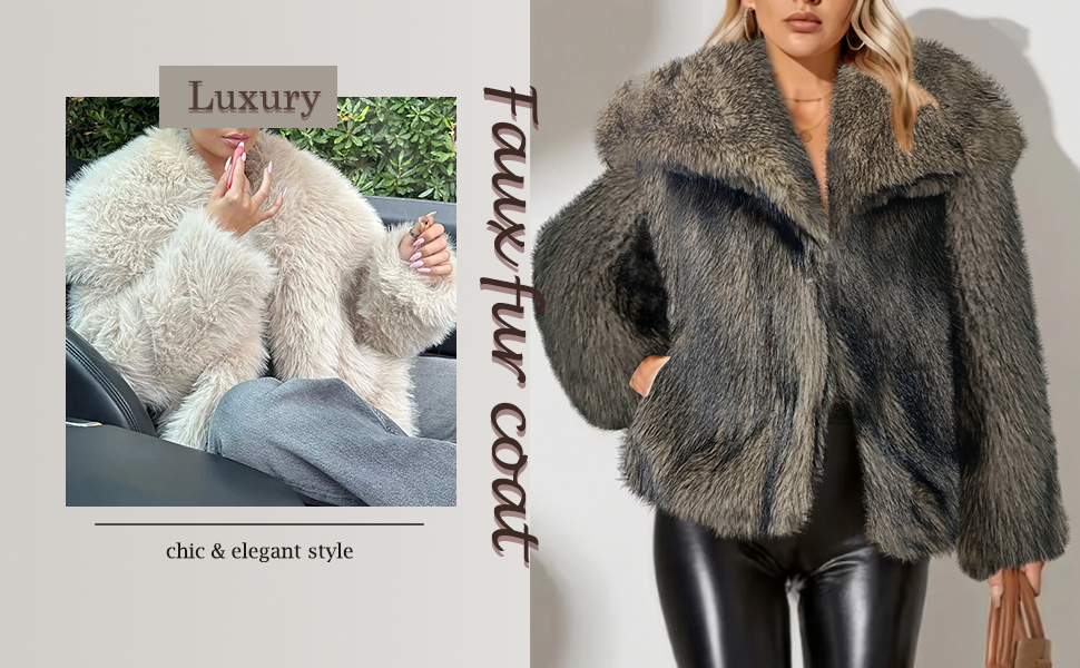 Cappotto in Pelliccia Sintetica Giubbotto Donna