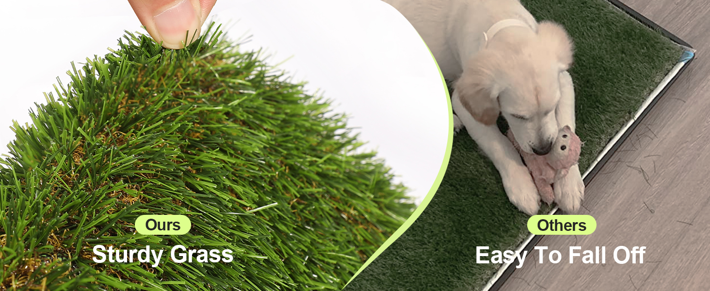 ASKIZ Dog Grass Pee Pad for Large Dog, 2 Pack 39.3"x31.5