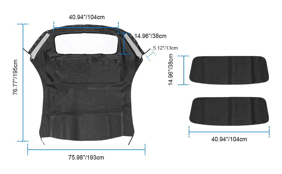 Sulokiy Convertible Tops Soft Roof Compatible with for 1994