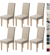 Dioxide High Stretch Chair Covers for Dining Chairs, Removable Washable Dining Chair Covers Set o...