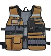 MELOTOUGH Tool Vest for Men Reflective Safety Tool Vest with