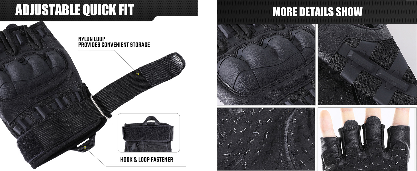 Fingerless Tactical Gloves for Men