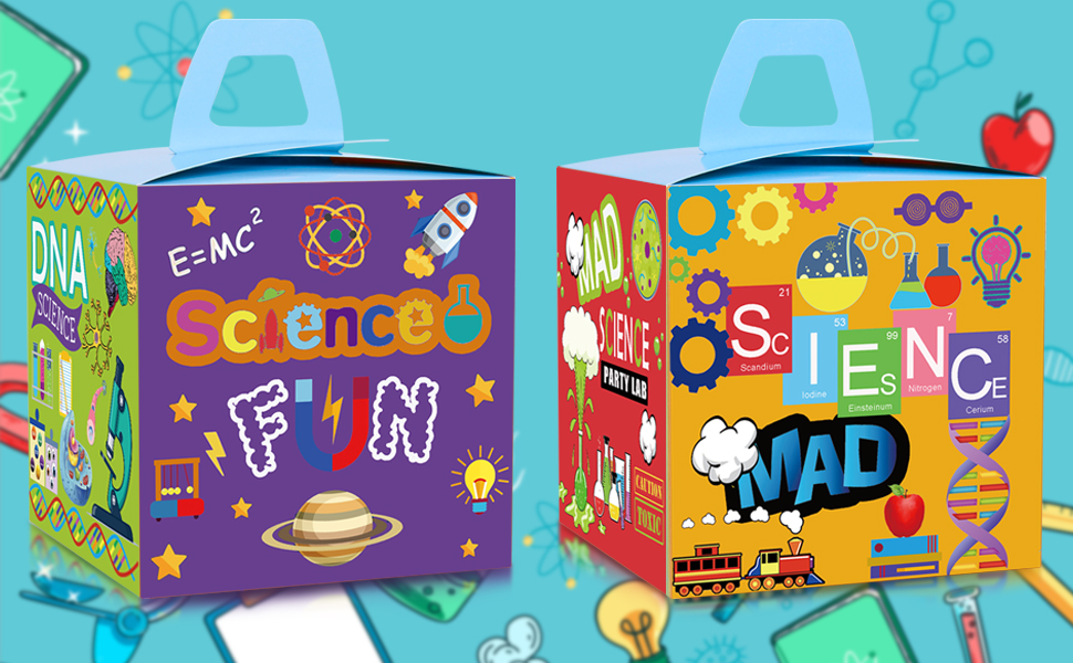 24 Pcs Science Party Favor Boxes, Sciencist Goodie Treat Boxes, Back To School