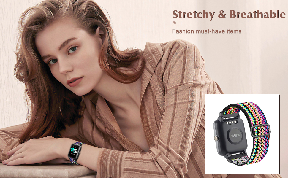 Polyjoy [2 Pack] Veryfitpro ID205L Watch replacement Strap, 19mm