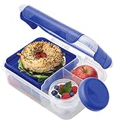 Smash Bento Lunch Box, Blue, 1.6 Liter Capacity