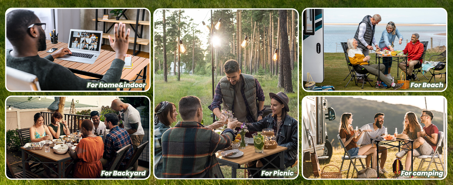 adjustable camping table