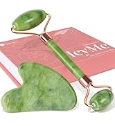 BAIMEI Gua Sha und Face Roller Tool, Jade Roller Gesichts- und Nackenmassagegerät, Gua Sha beruhi...