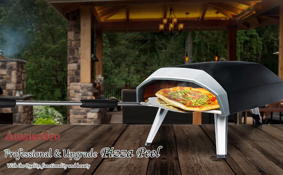 7 inch pizza turning peel perforated pizza paddle spatula