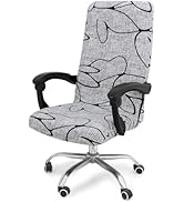 Smiry Stretch Printed Office Computer Chair Covers, Universal Desk Rotating Chair Slipcovers Remo...