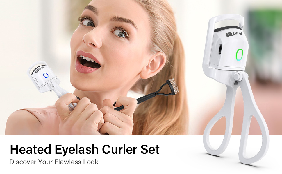 Heated Eyelash Curler,WUMINGLU Electric Eyelash Curlers