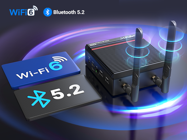 MINIX Fanless Mini PC Windows 11 Pro, Intel i3-N350, NEO