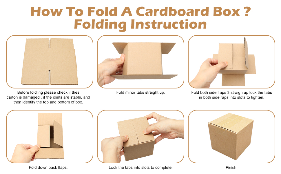 Shipping Boxes 4x4x4 Inches, 25 Packs Corrugated Cardboard