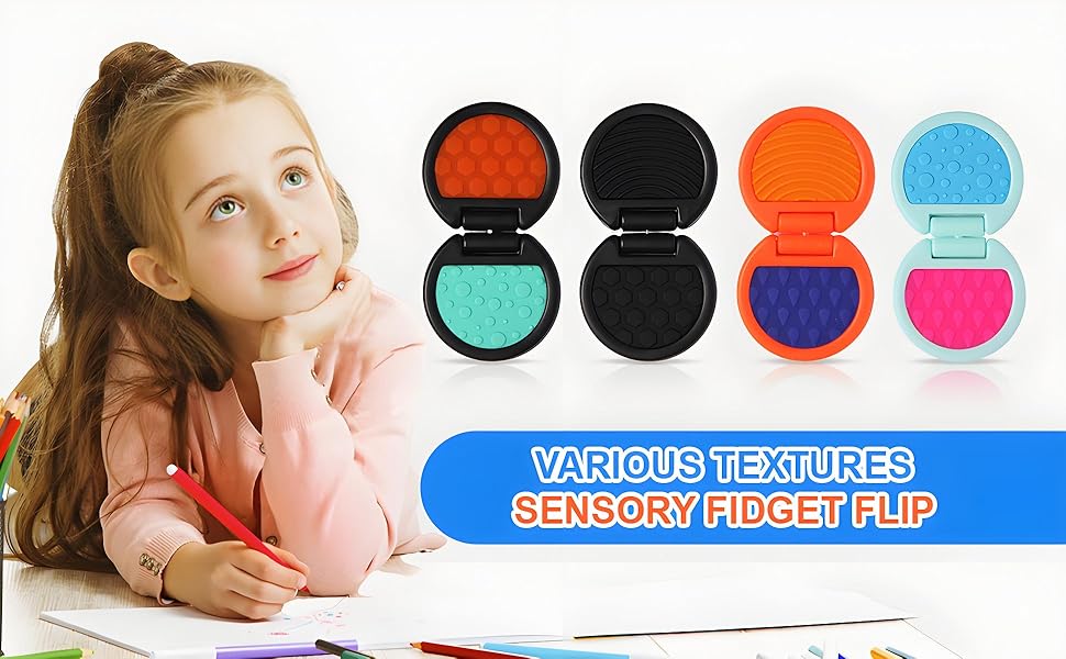 jyxt sensory toys for kids with autism, anxiety rings for kids, fidget thats flat and folds